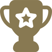 Trophy icon with a star design.
