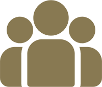 Group icon with three stylized figures.