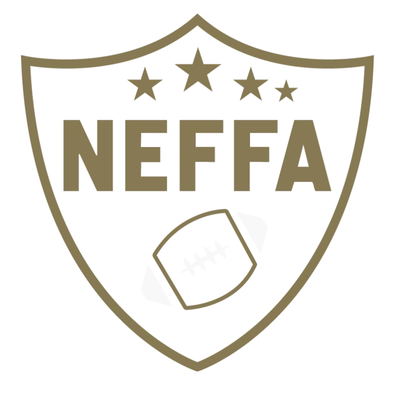 Shield logo with "NEFFA" and football.